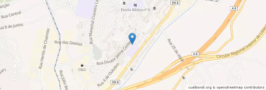 Mapa de ubicacion de Póvoa de Santo Adrião e Olival Basto en Portugal, Área Metropolitana De Lisboa, Lisboa, Grande Lisboa, Odivelas, Póvoa De Santo Adrião E Olival Basto.