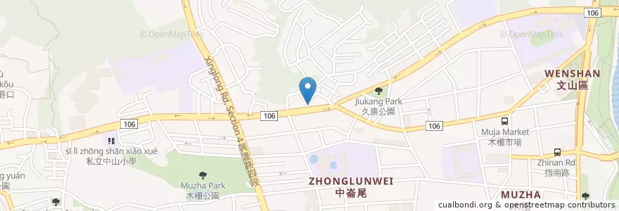 Mapa de ubicacion de pizza hot en Тайвань, Новый Тайбэй, Тайбэй, 文山區.