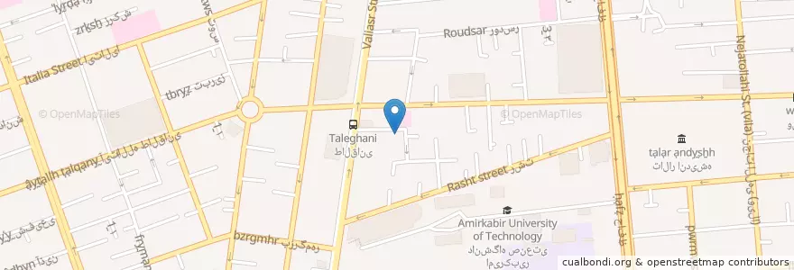 Mapa de ubicacion de هنرستان فنی و حرفه ای جابربن حیان en Iran, Tehran Province, Tehran County, Tehran, بخش مرکزی شهرستان تهران.