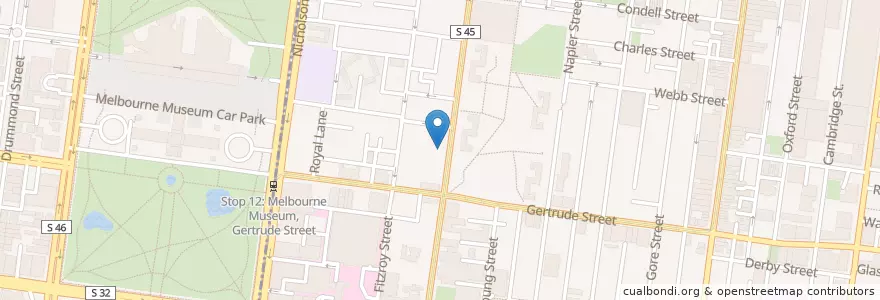 Mapa de ubicacion de Fitzroy Community Health Centre en استرالیا, Victoria.