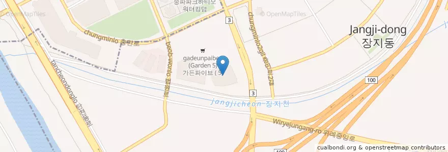 Mapa de ubicacion de CGV송파 en كوريا الجنوبية, سول, 송파구.