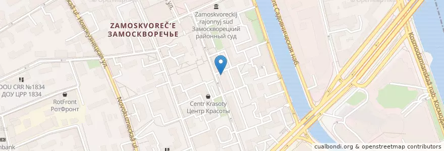 Mapa de ubicacion de Bro.we en Rusland, Centraal Federaal District, Moskou, Центральный Административный Округ, Район Замоскворечье.
