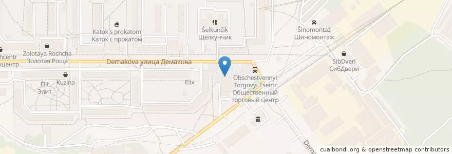 Mapa de ubicacion de Муниципальная Новосибирская аптечная сеть en Russland, Föderationskreis Sibirien, Oblast Nowosibirsk, Городской Округ Новосибирск.