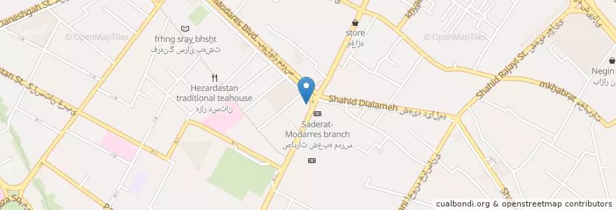 Mapa de ubicacion de بانک ملی en 伊朗, استان خراسان رضوی, شهرستان مشهد, مشهد, بخش مرکزی شهرستان مشهد.