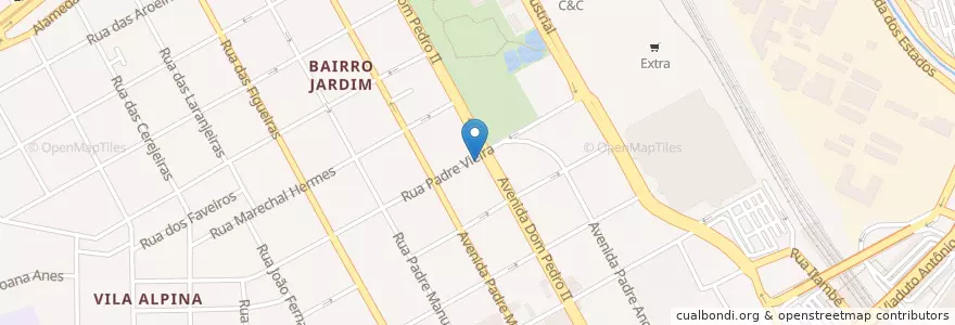 Mapa de ubicacion de Hospital ABC tudo en 巴西, 东南部, 圣保罗, Região Geográfica Intermediária De São Paulo, Região Metropolitana De São Paulo, Região Imediata De São Paulo, Santo André.