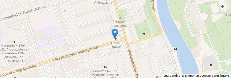 Mapa de ubicacion de Форсаж en Russie, District Fédéral Central, Moscou, Восточный Административный Округ, Район Преображенское.