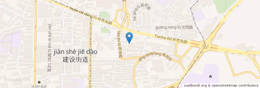 Mapa de ubicacion de 点都德 en Çin, Guangdong, 广州市, 越秀区, 华乐街道.