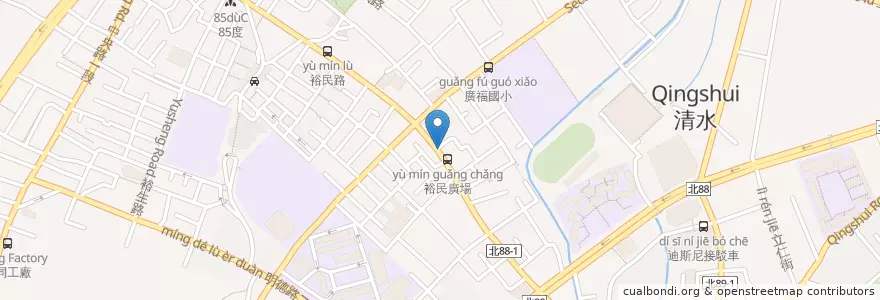 Mapa de ubicacion de 鬍鬚張 en Tayvan, 新北市, 土城區.