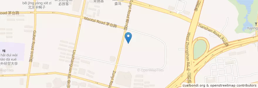Mapa de ubicacion de 卡雷拉 en China, Shanghái, Changning.