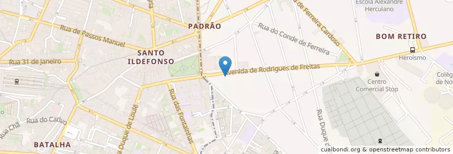Mapa de ubicacion de The Happy Neat en Portogallo, Nord, Área Metropolitana Do Porto, Porto, Porto, Bonfim.