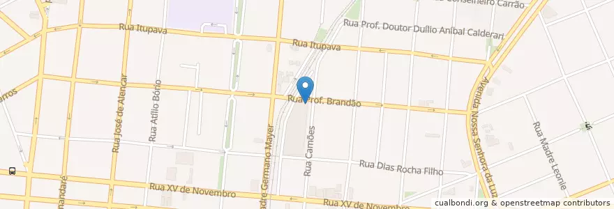 Mapa de ubicacion de Aroma Mineiro en Бразилия, Южный Регион, Парана, Região Geográfica Intermediária De Curitiba, Região Metropolitana De Curitiba, Microrregião De Curitiba, Куритиба.