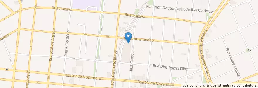 Mapa de ubicacion de Empório do Pastel en ブラジル, 南部地域, パラナ, Região Geográfica Intermediária De Curitiba, Região Metropolitana De Curitiba, Microrregião De Curitiba, クリチバ.