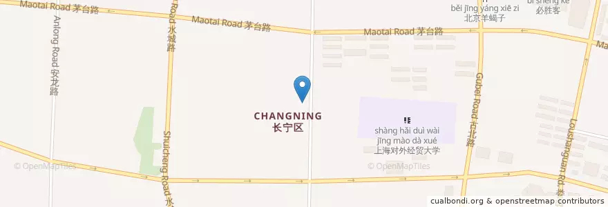 Mapa de ubicacion de 太安堂大药店 en Cina, Shanghai, Distretto Di Changning.