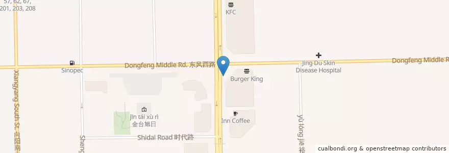 Mapa de ubicacion de 乐堂livehouse en China, Hebei, Baoding City, Jingxiu District, Dongfeng Subdistrict.