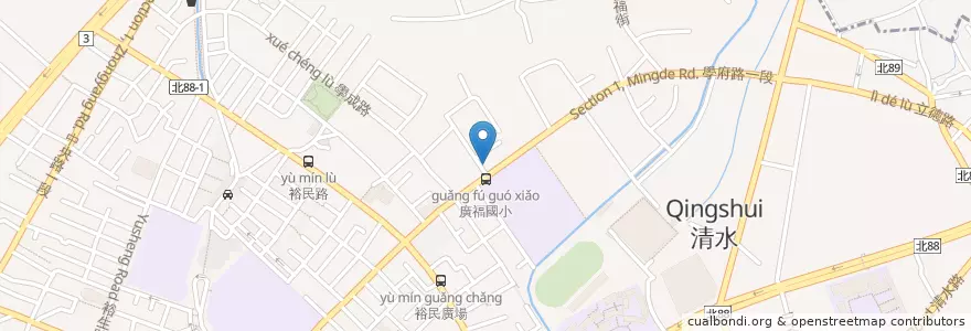 Mapa de ubicacion de 中西式早餐 en Tayvan, 新北市, 土城區.