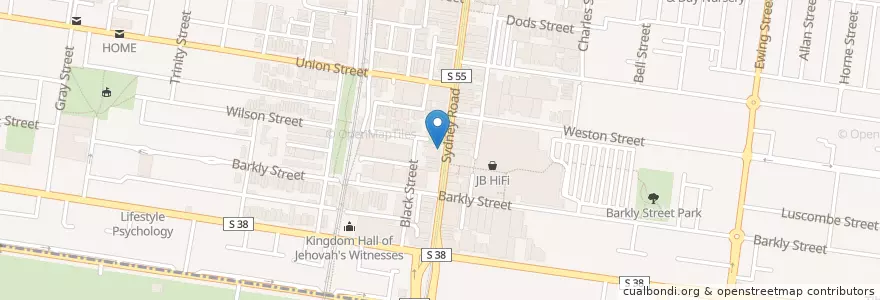 Mapa de ubicacion de Wilson Nook en Australia, Victoria, City Of Moreland.