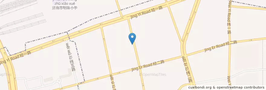 Mapa de ubicacion de 鸿玉特色家常菜饺子王 en الصين, شاندونغ, 济南市, 天桥区, 市中区, 大观园街道.