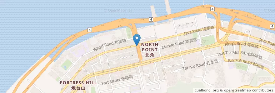 Mapa de ubicacion de 糖水道公廁 Tong Shui Road Public Toilet en China, Guangdong, Hongkong, Hongkong, New Territories, 東區 Eastern District.