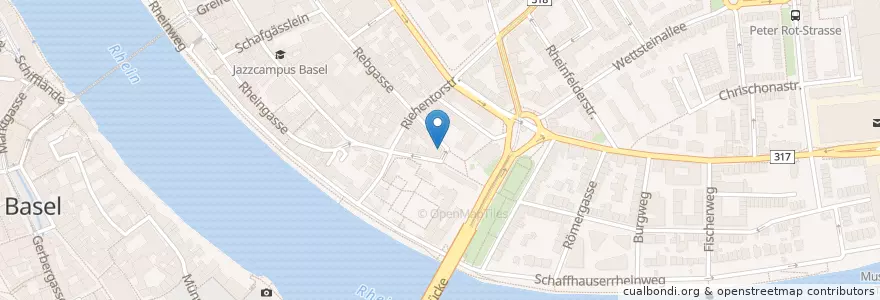 Mapa de ubicacion de Musik-Akademie Basel en スイス, Basel-Stadt, Basel.