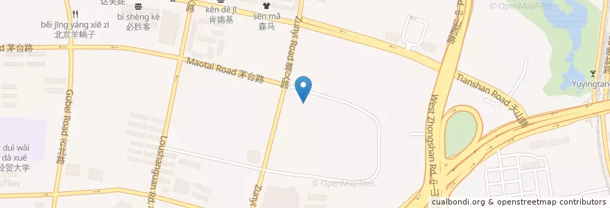 Mapa de ubicacion de 全聚德 en 중국, 상하이, 창닝구.