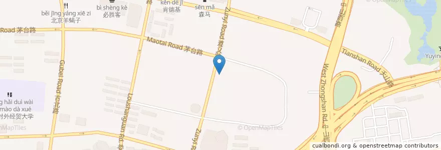 Mapa de ubicacion de 小辉哥火锅 en 중국, 상하이, 창닝구.