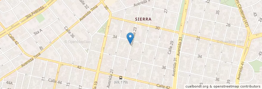 Mapa de ubicacion de Cafetería 23 y 34 en 쿠바, La Habana, Playa.