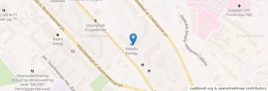 Mapa de ubicacion de 99 лиц en 러시아, Дальневосточный Федеральный Округ, Хабаровский Край, Городской Округ Хабаровск.