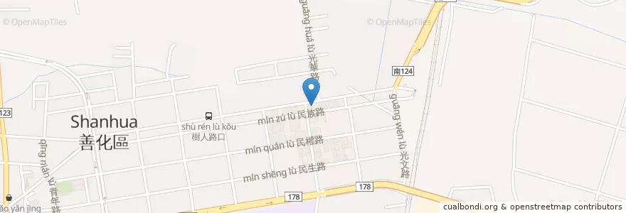 Mapa de ubicacion de 德昌藥局 en Tayvan, 臺南市, 善化區.