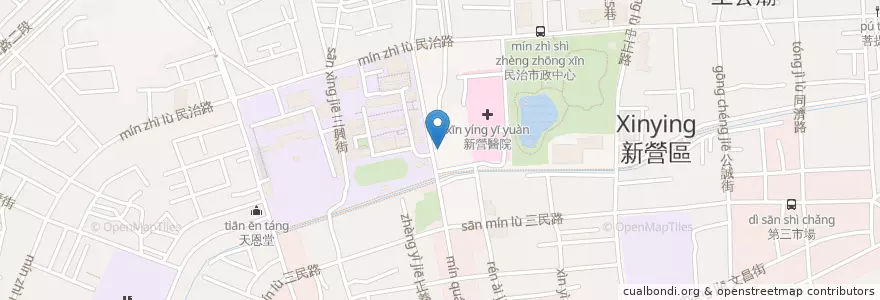 Mapa de ubicacion de 杏一藥局 en 臺灣, 臺南市, 新營區.