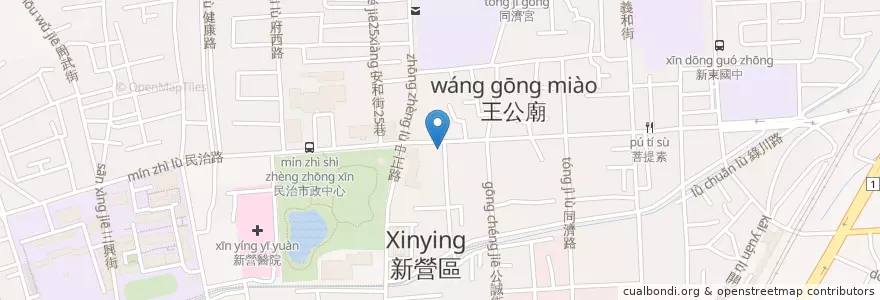 Mapa de ubicacion de 華豐香 en تایوان, 臺南市, 新營區.