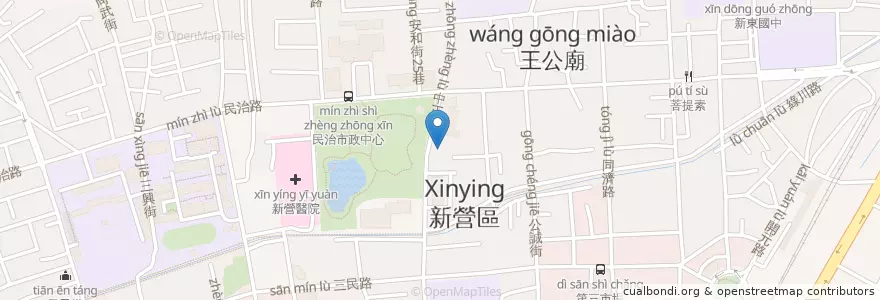 Mapa de ubicacion de 半雞八兩 en Taiwan, Tainan, Xinying.