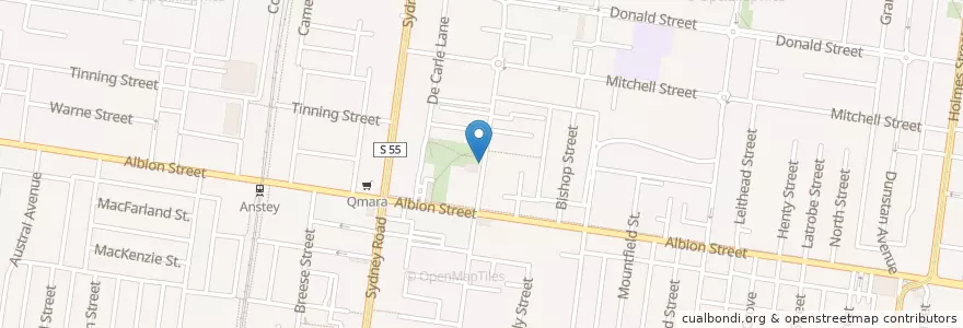 Mapa de ubicacion de Free Little Library en Australie, Victoria, City Of Moreland.