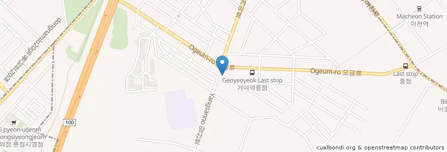 Mapa de ubicacion de 행복약국 en Korea Selatan, 서울, 송파구, 거여2동.