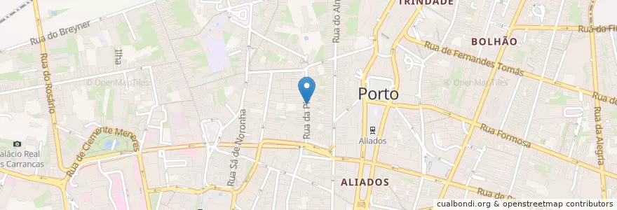 Mapa de ubicacion de Traca en Portugal, Norte, Área Metropolitana Do Porto, Porto, Porto, Cedofeita, Santo Ildefonso, Sé, Miragaia, São Nicolau E Vitória.