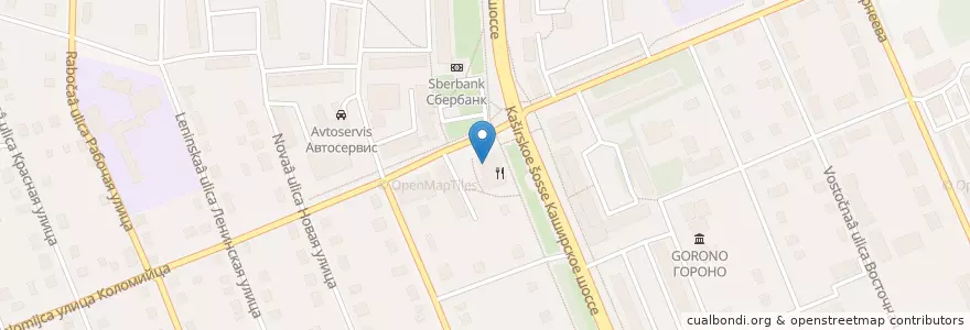 Mapa de ubicacion de Росбанк en روسيا, Центральный Федеральный Округ, محافظة موسكو, Городской Округ Домодедово.