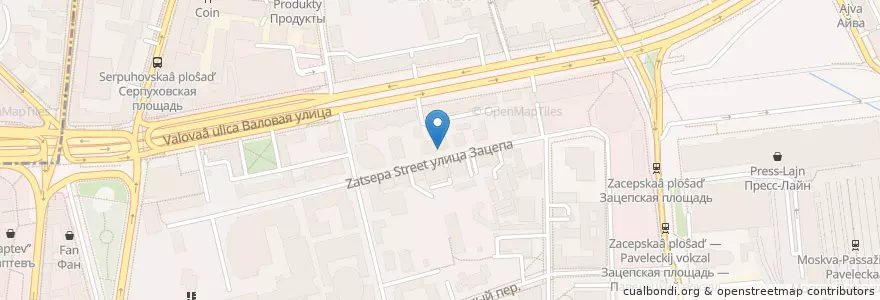 Mapa de ubicacion de Camorra en Rusia, Distrito Federal Central, Москва, Distrito Administrativo Central, Район Замоскворечье.
