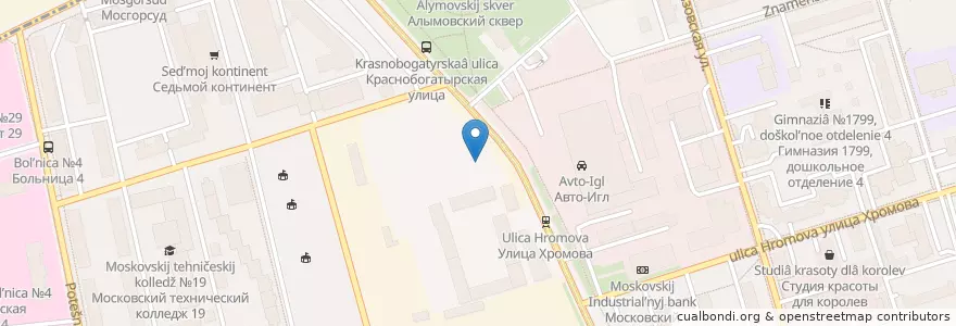 Mapa de ubicacion de Pro Coffee en 러시아, Центральный Федеральный Округ, Москва, Восточный Административный Округ, Район Преображенское.
