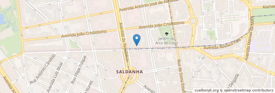 Mapa de ubicacion de Italy caffe ristorante en Portugal, Área Metropolitana De Lisboa, Lisboa, Grande Lisboa, Lisboa, Avenidas Novas.
