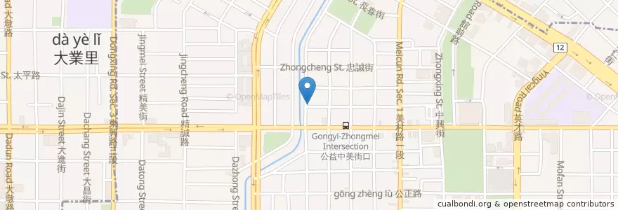 Mapa de ubicacion de 金味坊老婆餅素餅專賣店 en Taiwan, Taichung, West District.
