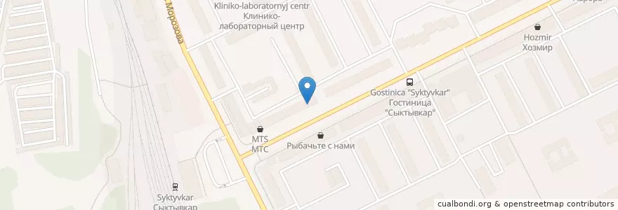 Mapa de ubicacion de Почта России - Сыктывкар 23 en Russia, Northwestern Federal District, Komi Republic, Syktyvkar Urban Okrug.