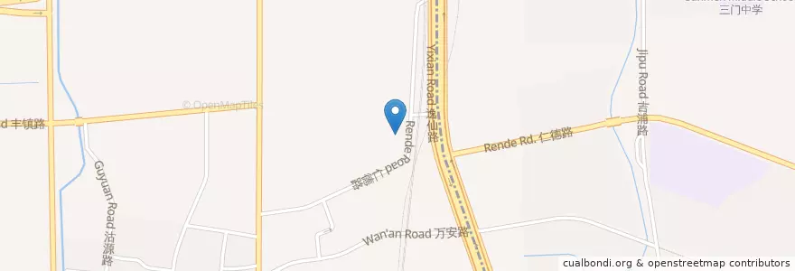Mapa de ubicacion de 海底捞火锅 en Cina, Shanghai, Distretto Di Hongkou.