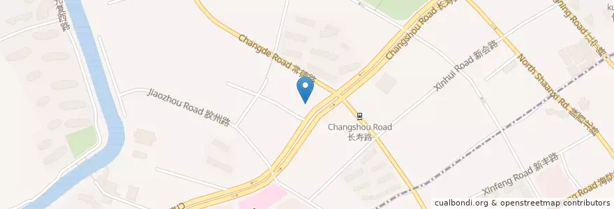 Mapa de ubicacion de Haidilao hotpot restaurant en China, Shanghai, Putuo District.