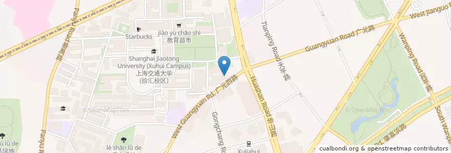 Mapa de ubicacion de 建设银行 en Cina, Shanghai, Distretto Di Xuhui.