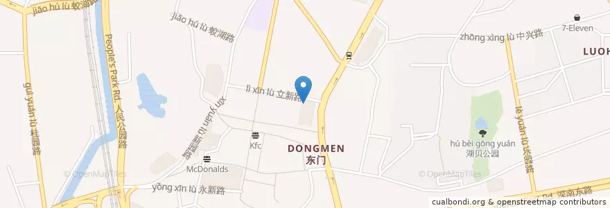 Mapa de ubicacion de 海底捞火锅 en 中国, 广东省, 深圳市, 罗湖区, 东门街道.