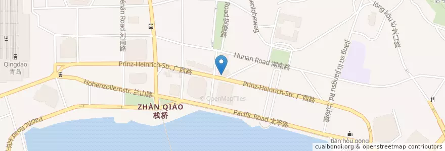 Mapa de ubicacion de 1901 en 중국, 산둥성, 칭다오시, 市南区.