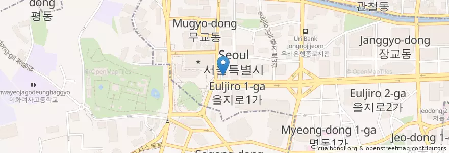 Mapa de ubicacion de 투썸플레이스 en Südkorea, Seoul.