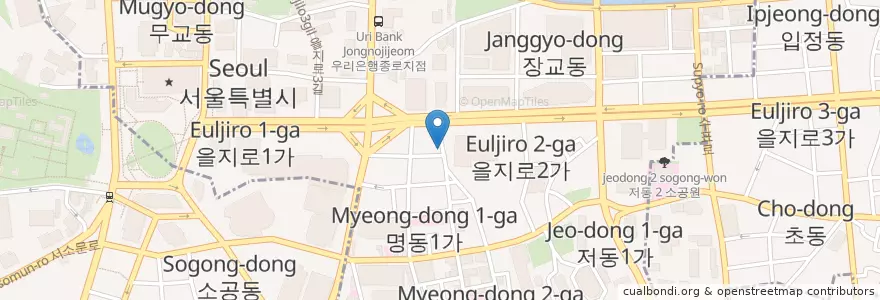 Mapa de ubicacion de 70`s Radio Pub en South Korea, Seoul, Myeong-Dong.