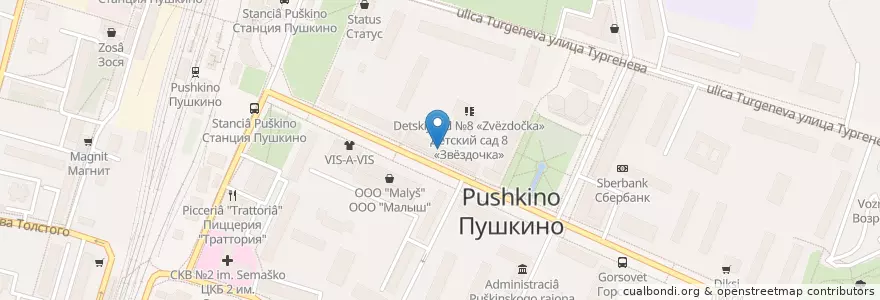 Mapa de ubicacion de Coffee Like en Rusia, Distrito Federal Central, Óblast De Moscú, Пушкинский Городской Округ.