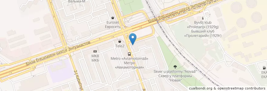 Mapa de ubicacion de Coffee Like en 러시아, Центральный Федеральный Округ, Москва, Юго-Восточный Административный Округ, Район Лефортово.
