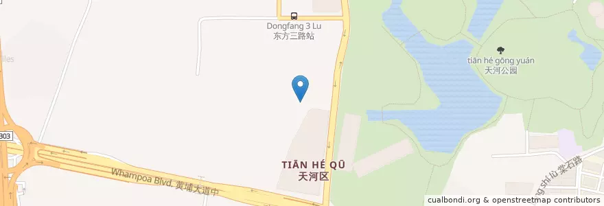 Mapa de ubicacion de 省军区第二十干休所（石牌干休所） en 중국, 광둥성, 광저우시, 天河区, 天园街道.